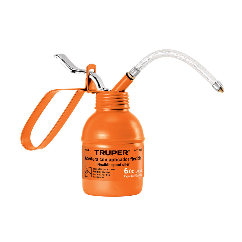 Aceitera de 180 ml (6 oz) con aplicador flexible, TRUPER