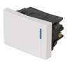 Interruptor de 3 vías, 1.5 módulos, línea Española, blanco