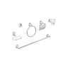 Juego de 6 accesorios para baño, cromo, FOSET AQUA