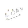 Juego de 6 accesorios para baño, cromo-oro, FOSET AQUA