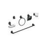 Juego de 6 accesorios para baño, negro, FOSET AQUA
