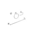 Juego de 4 accesorios para baño, cromo, FOSET AQUA