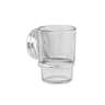 Portavaso cepillero con vaso de vidrio, cromo, FOSET AQUA