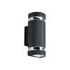 Arbotante exterior con 2 spots, lámparas no incluidas, negro