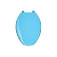 Asiento alargado para WC, abierto, azul, AQUA