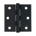 Bisagra cuadrada 2-1/2', acero negro mate, cabeza plana