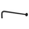 Brazo recto 50 cm con chapetón para regadera, negro mate