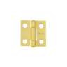 Bisagra rectangular 1 x 7/8', acero latonado, HERMEX