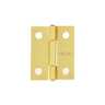 Bisagra rectangular 1-1/2 x 1-3/16', acero latonado, HERMEX