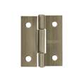 Bisagra rectangular 1-1/2 x 1-3/16', latón antiguo, HERMEX