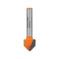 Broca para router, corte en 'V', 1/2', TRUPER