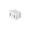 Toma con 2 puertos USB blanco de 1.5 módulos, línea Lisboa