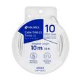 Carrete con 10 m de cable THHW-LS 10 AWG blanco, VOLTECK
