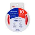 Carrete con 10 m de cable THHW-LS 10 AWG rojo, VOLTECK