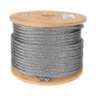 Metro de cable rígido 1/2' de acero 7x7 hilos, 75 m, FIERO