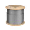 Metro de cable rígido 1/4' de acero 7x7 hilos, 300 m, FIERO
