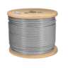Metro de cable rígido 1/8' acero 7x7 recubierto PVC, 300 m