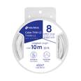 Carrete con 10 m de cable THHW-LS 8 AWG blanco, VOLTECK