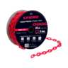 Metro de cadena de 5 mm de plástico roja, carrete de 25 m
