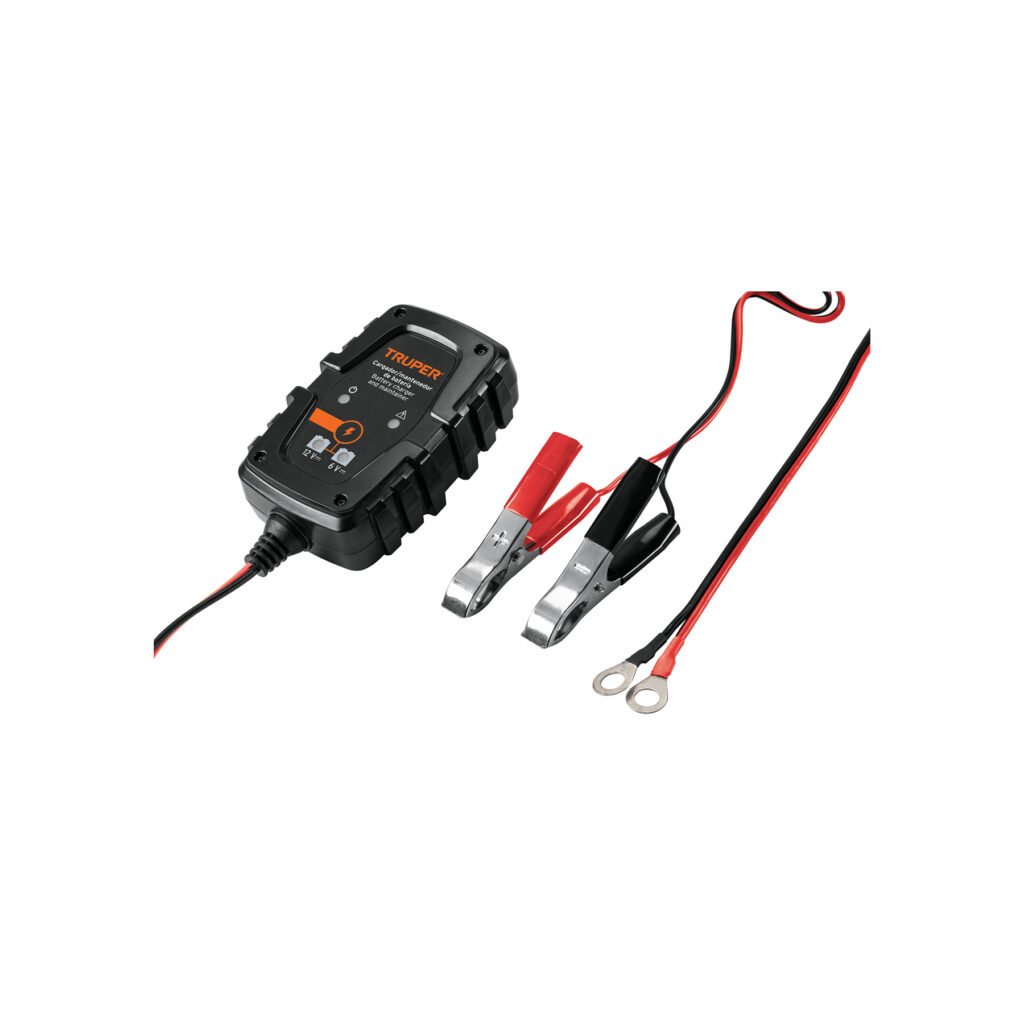 Cargador / mantenedor de 1 A para baterías de 6/12V, TRUPER