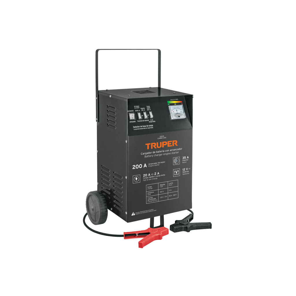 Cargador de baterías 35 A, arrancador de 200A, 12V, TRUPER