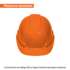 Casco de seguridad ventilado, ajuste de matraca, naranja