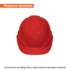 Casco de seguridad ventilado, ajuste de matraca, rojo