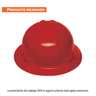 Casco de seguridad ala ancha, rojo, TRUPER