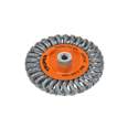 Carda circular 6' alambre trenzado, eje 5/8'-11, TRUPER