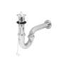 Céspol 1-1/4' c/contra, tapón y cadena, latón cromo,p/lavabo