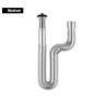 Céspol flexible de ABS con contra, cromado,para lavabo, FOSE