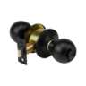 Cerradura pomo, negro, esfera, baño, HERMEX