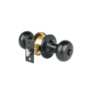 Cerradura pomo, negro, oval, recámara, HERMEX