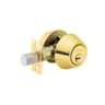 Cerrojo llave-llave latón brillante, llave puntos, HERMEX