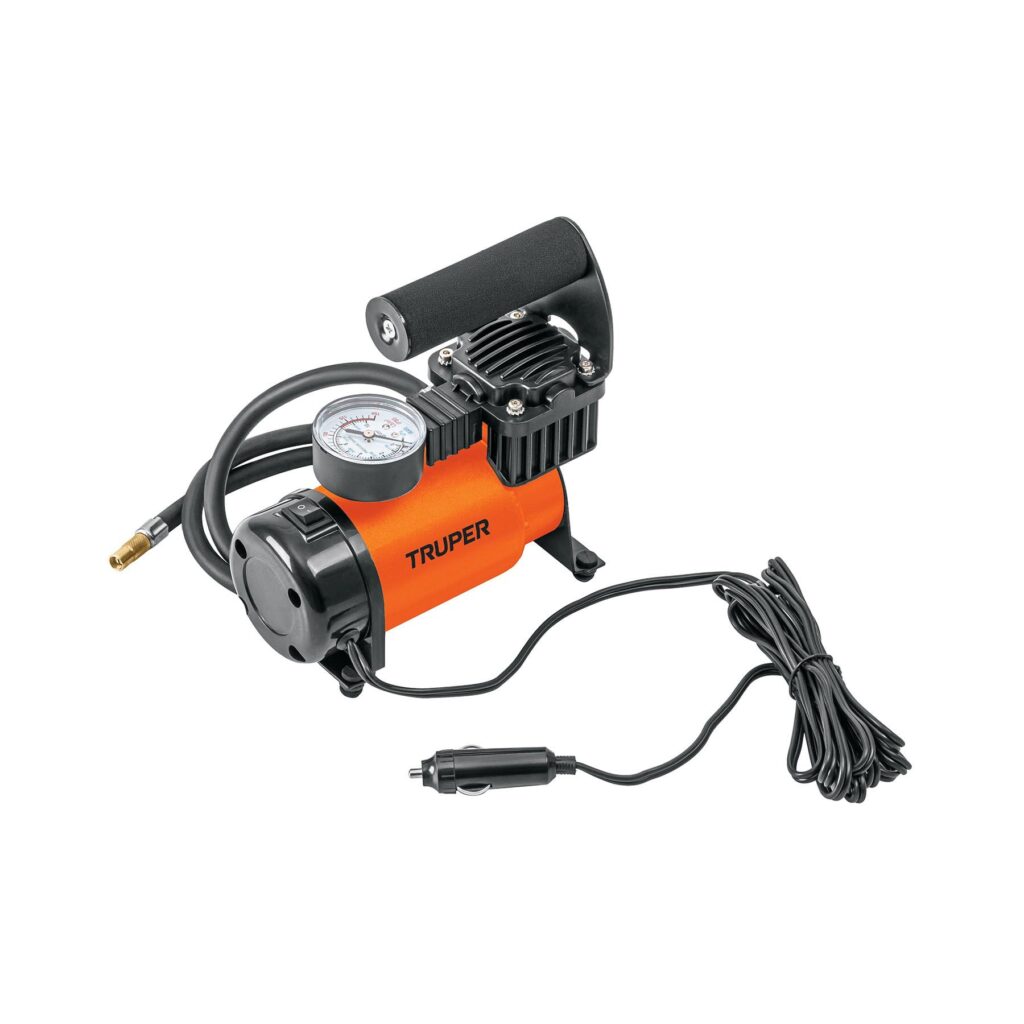COMP-12B - Inflador portátil 12 V para auto, TRUPER