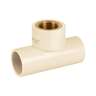 Tee de CPVC 1/2' rosca central hembra inserto latón, FOSET
