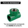 Tee hembra de PPR 1' con inserto metálico, FOSET