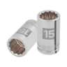 Dado de 15 mm, 12 puntas, cuadro 1/2', TRUPER
