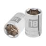 Dado de 18 mm, 6 puntas, cuadro 1/2', TRUPER