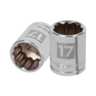 Dado de 17 mm, 12 puntas, cuadro 3/8', TRUPER