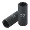 Dado largo impacto de 22 mm, 6 puntas, cuadro 1/2', TRUPER