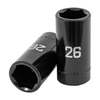 Dado largo impacto de 26 mm, 6 puntas, cuadro 1/2', TRUPER