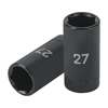 Dado largo impacto de 27 mm, 6 puntas, cuadro 1/2', TRUPER