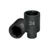 Dado largo impacto de 34 mm, 6 puntas, cuadro 1/2', TRUPER