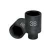 Dado largo impacto de 36 mm, 6 puntas, cuadro 1/2', TRUPER