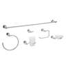 Juego de 6 accesorios para baño acabado cromo, FOSET ELEMENT