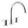 Mezcladora cromo cuello alto para fregadero, FOSET ELEMENT