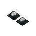 Luminario empotrable con 2 spots dirigibles, blanco, VOLTECK