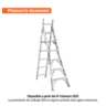 Escalera convertible, tipo ll, 13 escalones, TRUPER