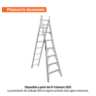 Escalera convertible, tipo ll, 15 escalones, TRUPER